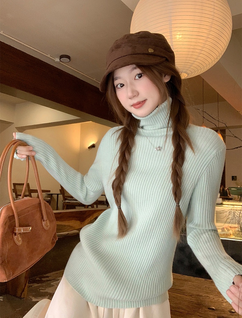 Autumn and winter sweater knitted bottoming shirt for women