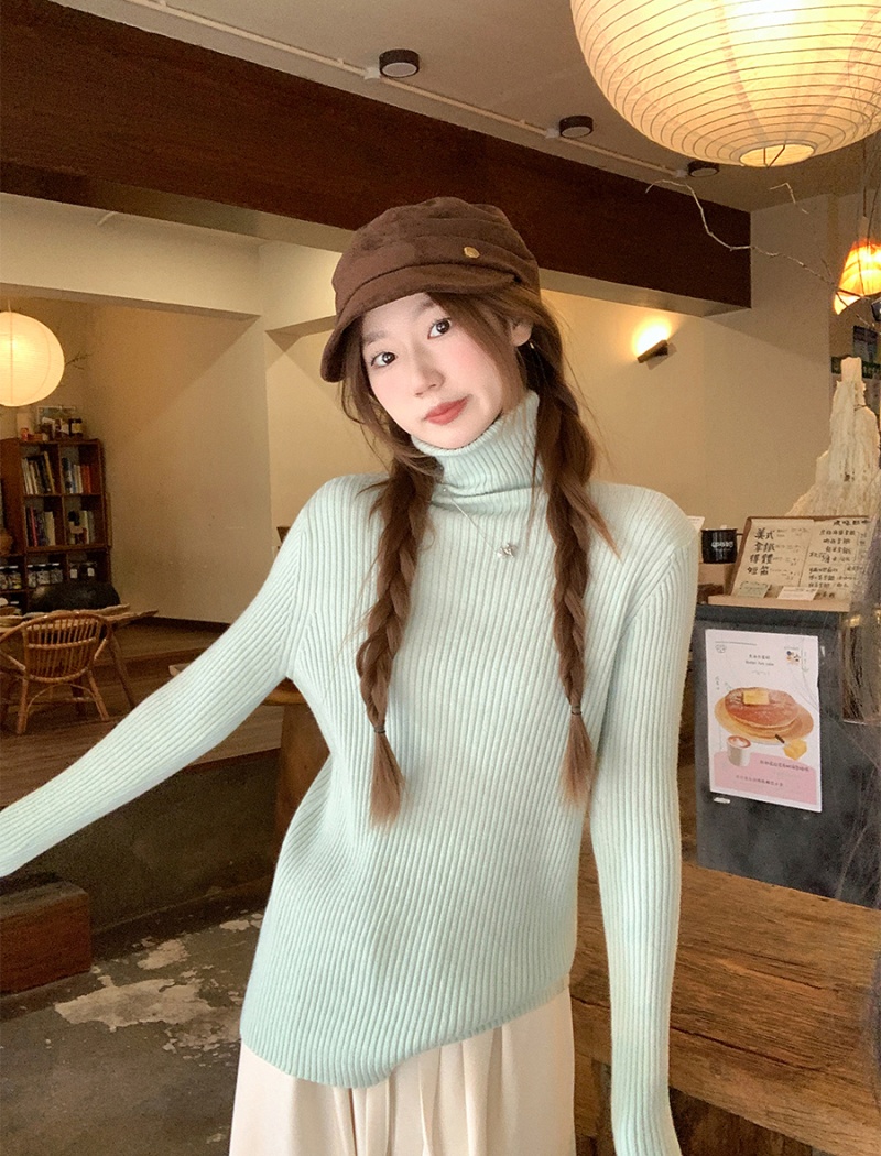 Autumn and winter sweater knitted bottoming shirt for women