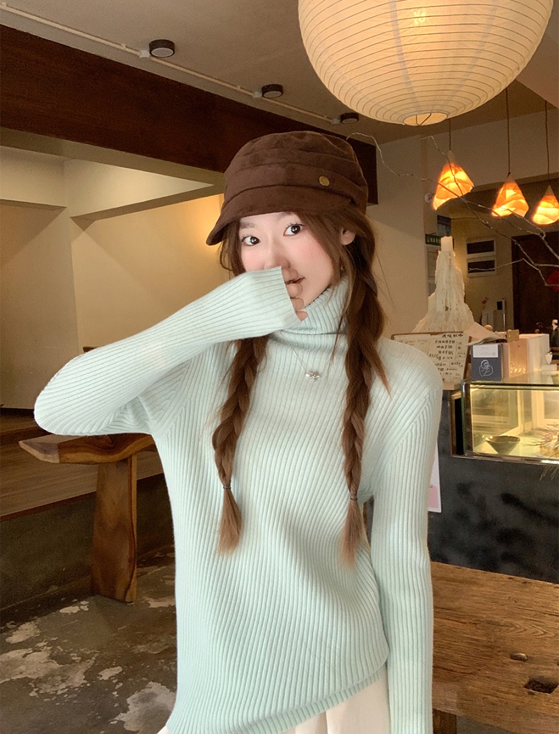 Autumn and winter sweater knitted bottoming shirt for women