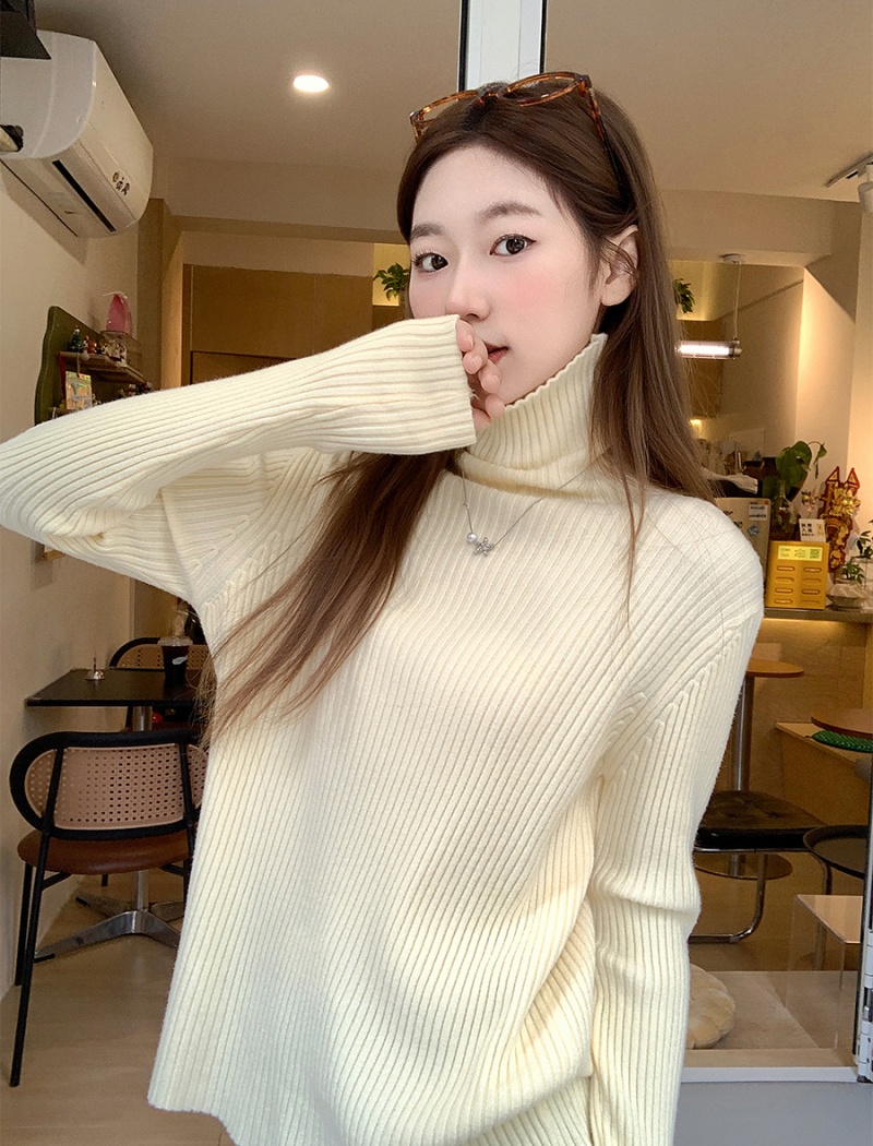 Autumn and winter sweater knitted bottoming shirt for women
