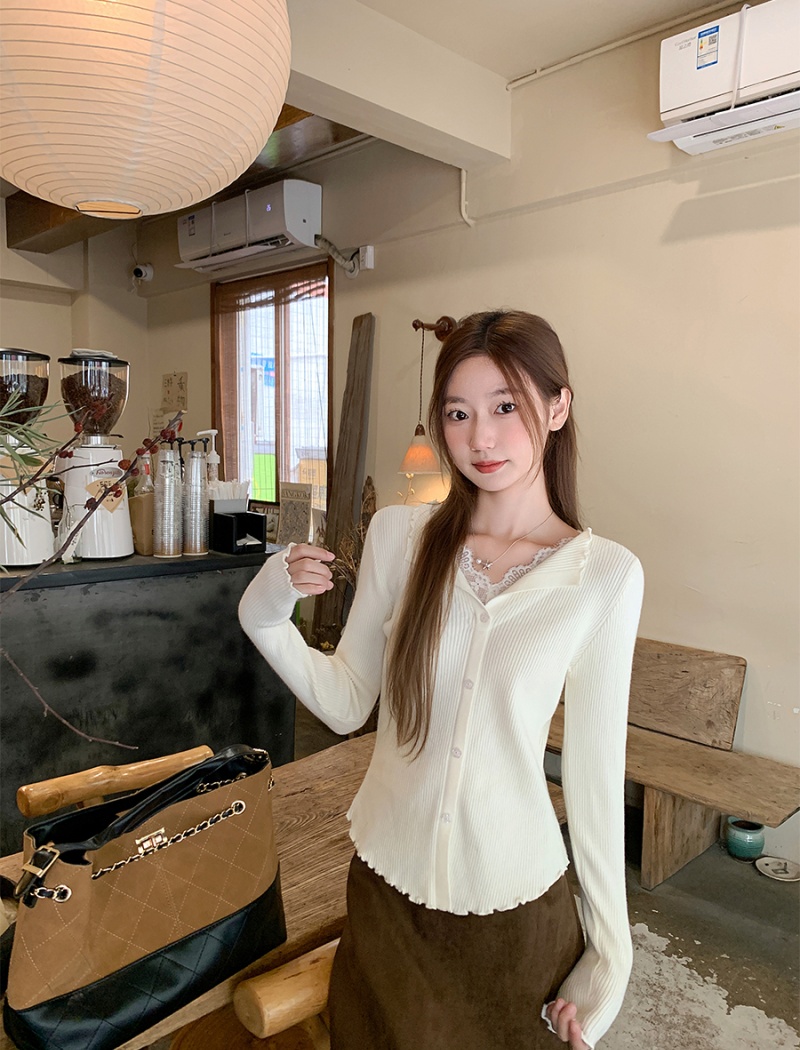 Autumn and winter tops slim bottoming shirt for women