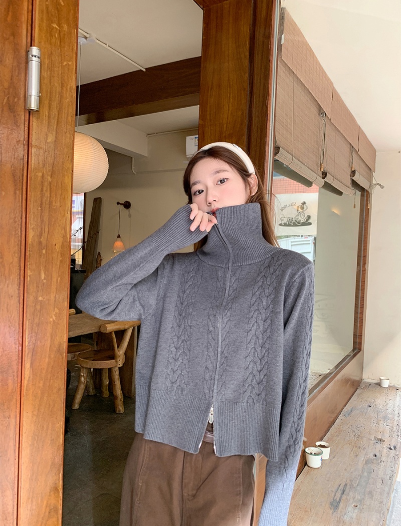 American style autumn and winter cardigan retro coat