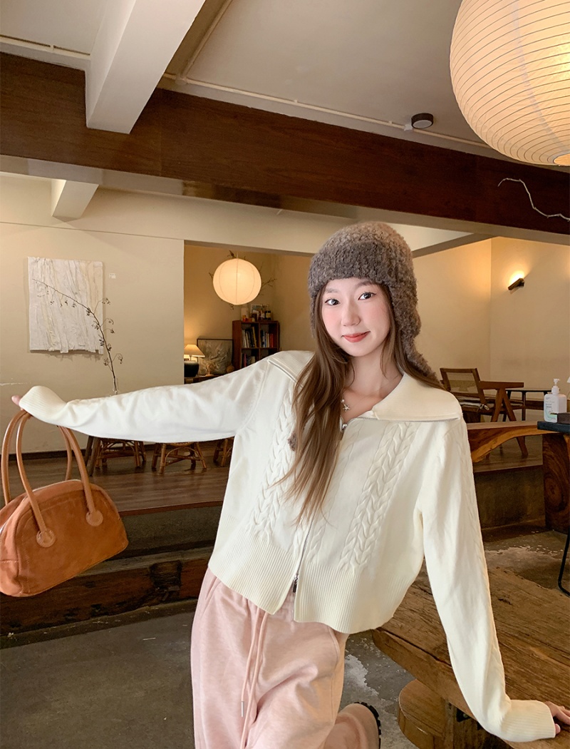 American style autumn and winter cardigan retro coat