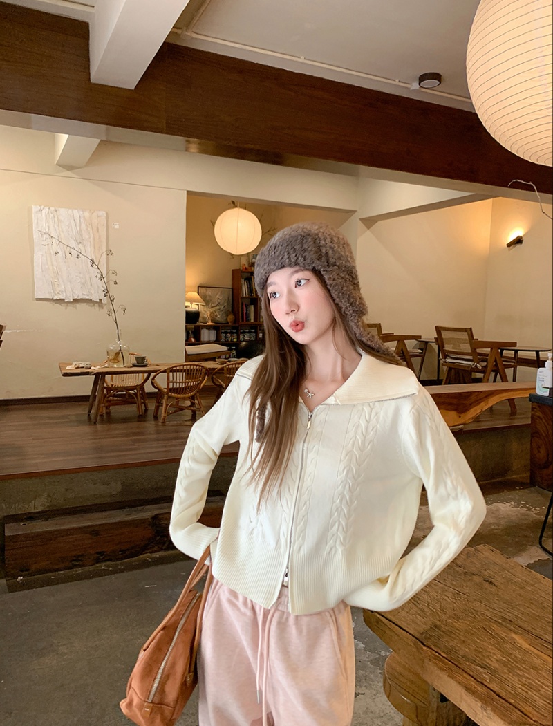 American style autumn and winter cardigan retro coat