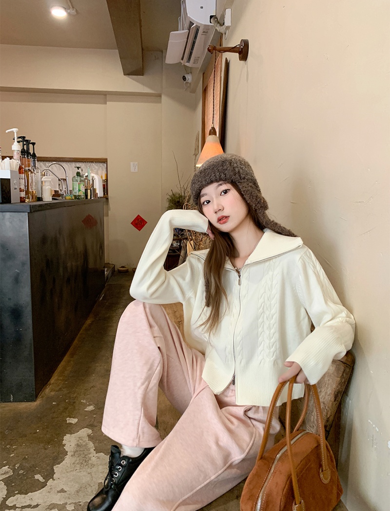 American style autumn and winter cardigan retro coat