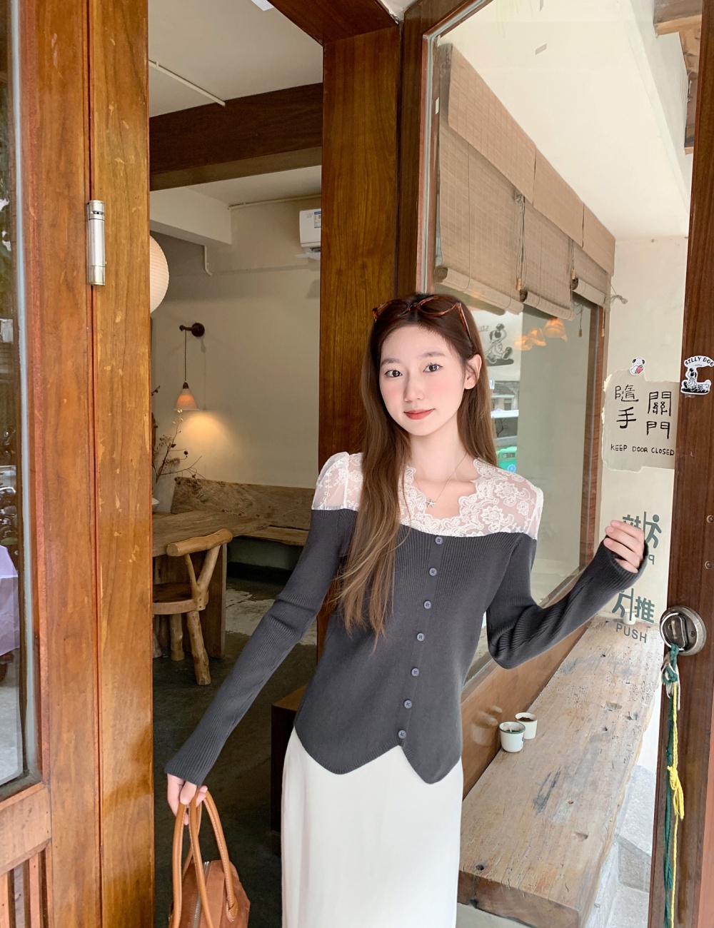Autumn and winter tops France style bottoming shirt