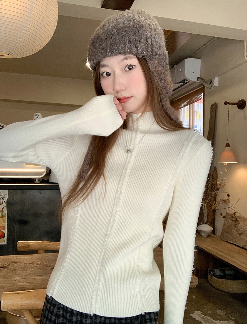 Inside the ride bottoming shirt burr sweater for women