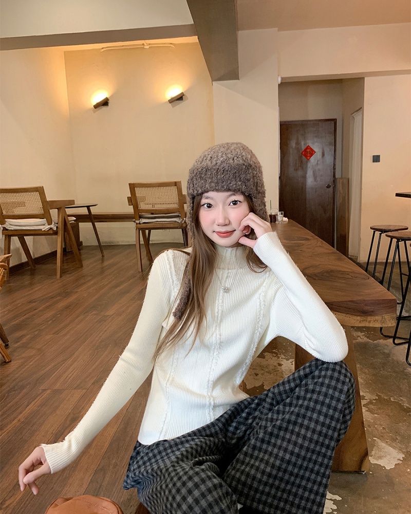 Inside the ride bottoming shirt burr sweater for women