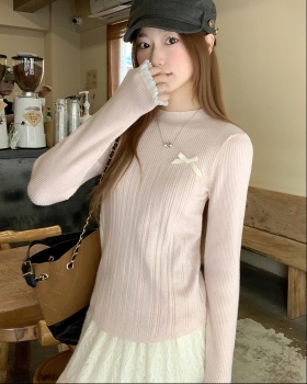 Knitted sweater autumn and winter bottoming shirt for women
