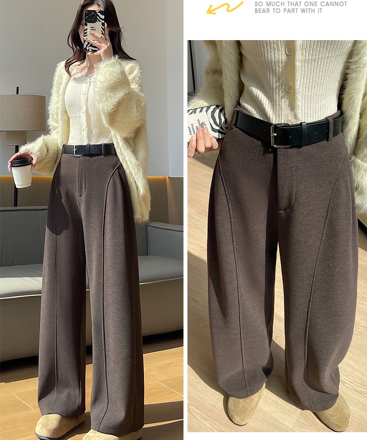 Sports wide leg pants autumn and winter pants for women