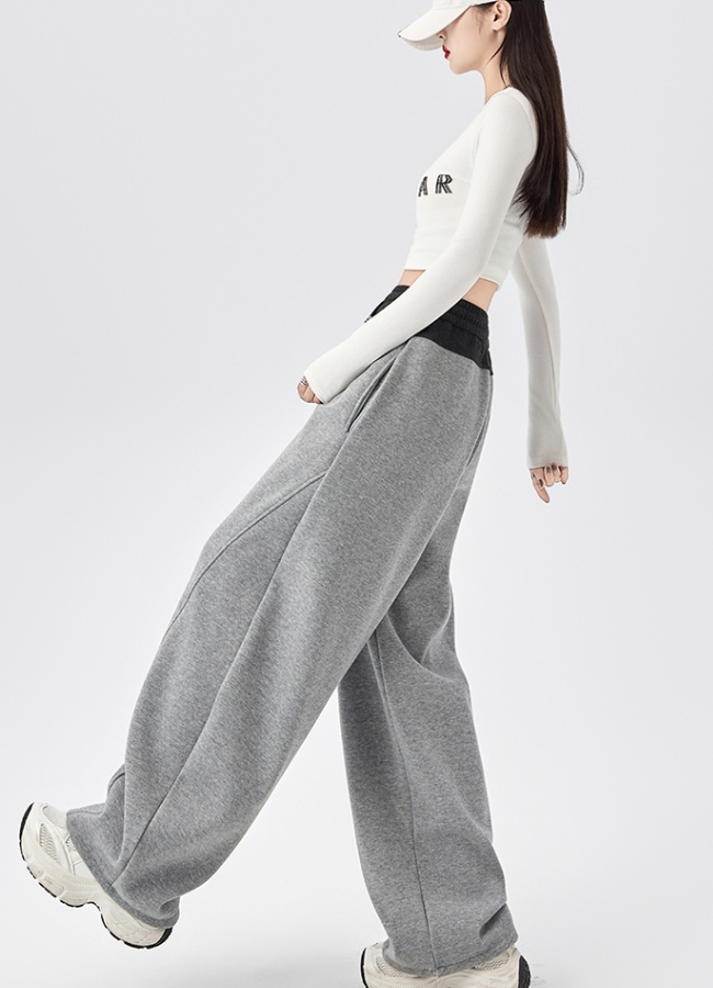 All-match straight casual pants cashmere pants for women