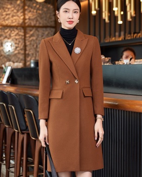 Temperament slim coat long windbreaker for women