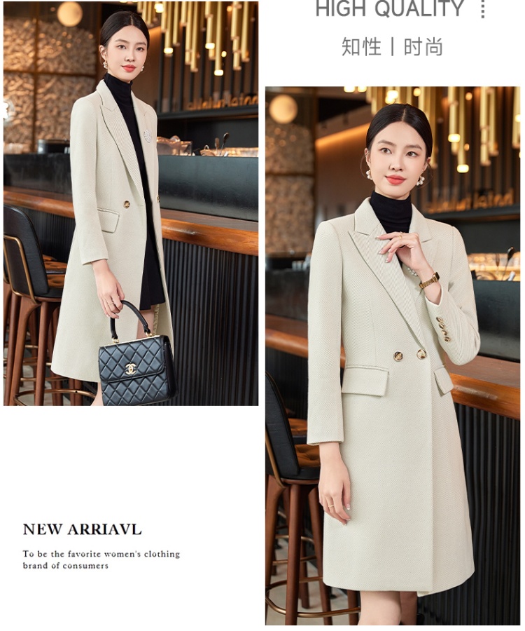 Temperament slim coat long windbreaker for women