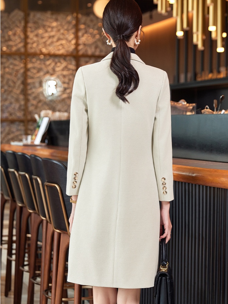 Temperament slim coat long windbreaker for women