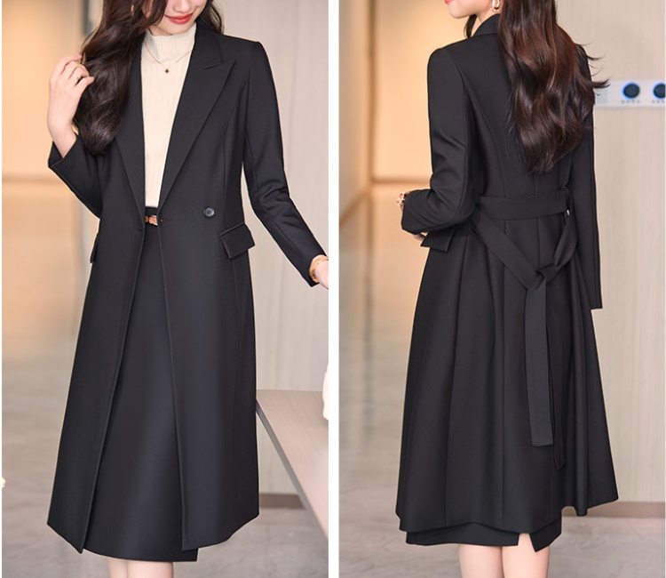 Korean style skirt windbreaker a set for women