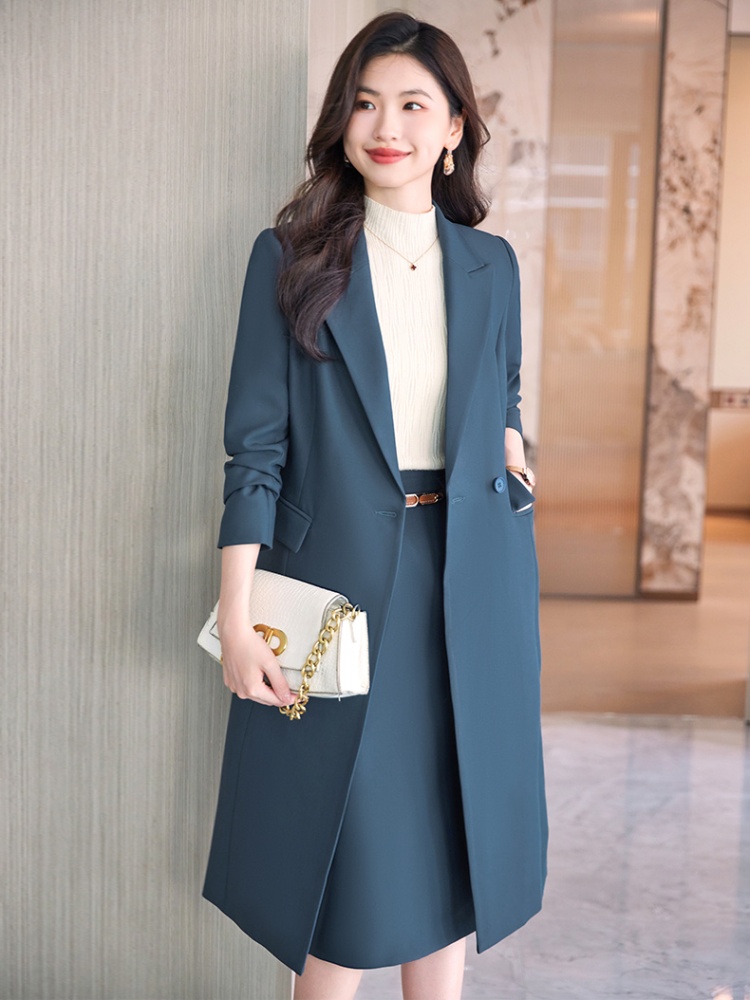 Korean style skirt windbreaker a set for women