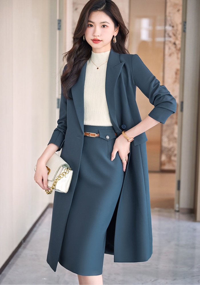 Korean style skirt windbreaker a set for women