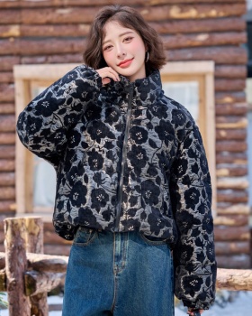 Cstand collar duck down short winter down coat