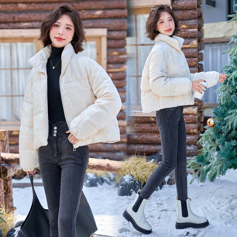 Cstand collar duck down short winter down coat