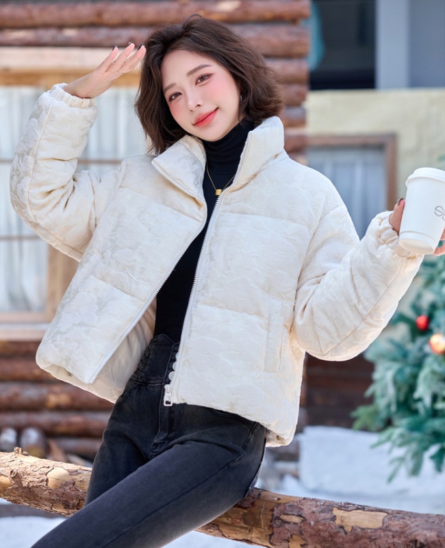 Cstand collar duck down short winter down coat