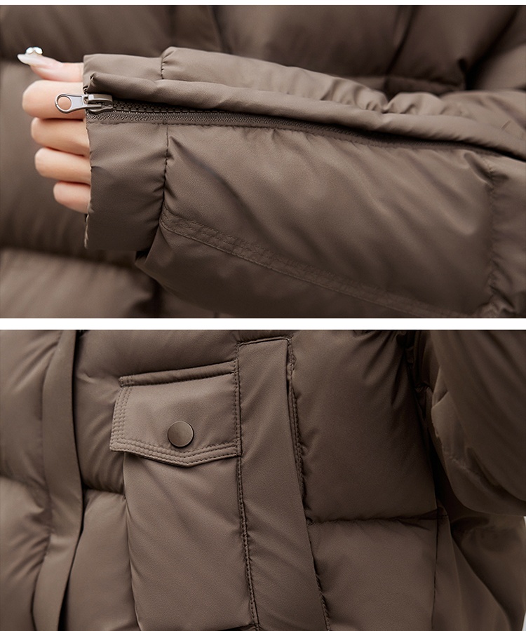 Western style coat show high down coat for women