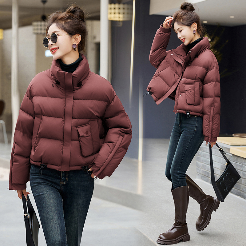 Western style coat show high down coat for women