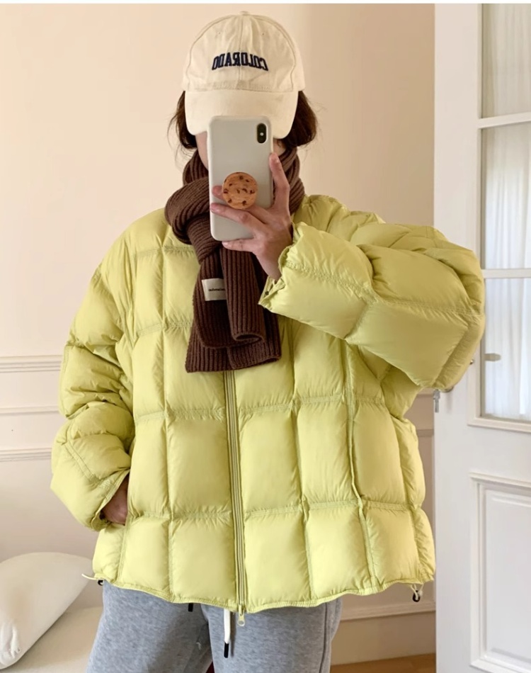 Thick winter down coat round neck bread clothing for women