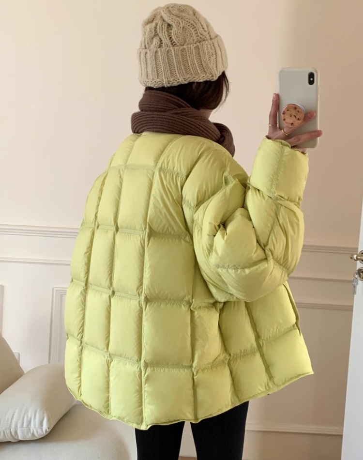 Thick winter down coat round neck bread clothing for women
