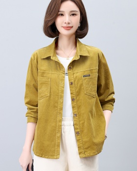 Large yard Casual shirt corduroy coat for women