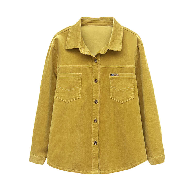 Large yard Casual shirt corduroy coat for women