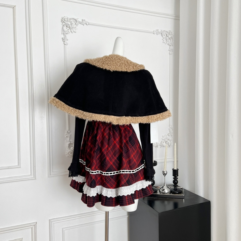 Christmas splice shawl red maiden dress a set