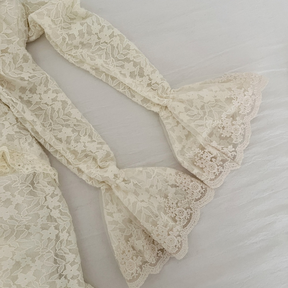 Trumpet sleeves France style package hip dress for women