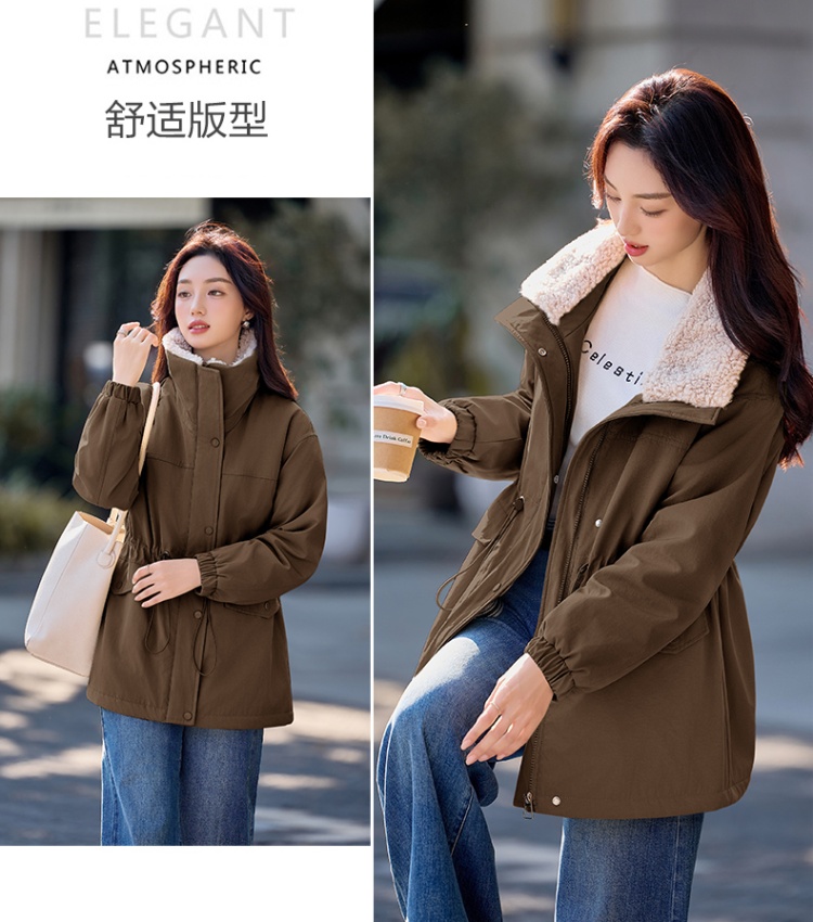 Korean style large lapel cotton coat thick coat