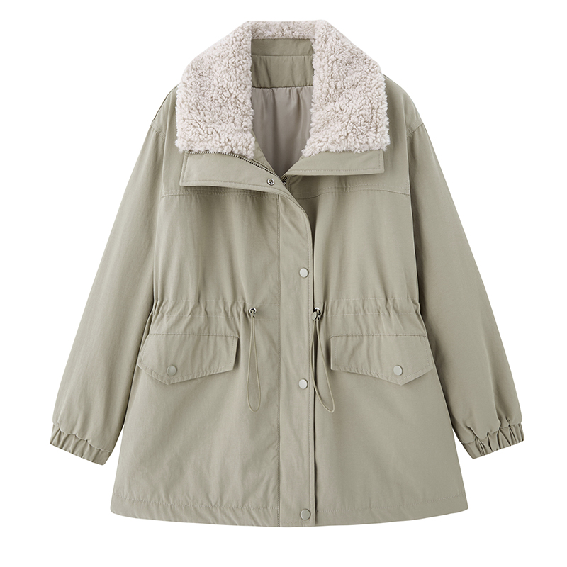 Korean style large lapel cotton coat thick coat