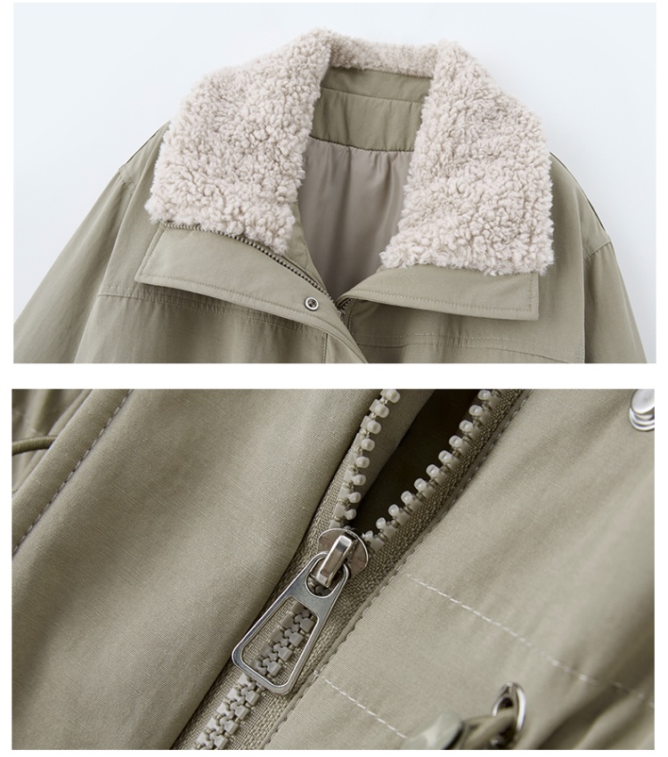 Korean style large lapel cotton coat thick coat