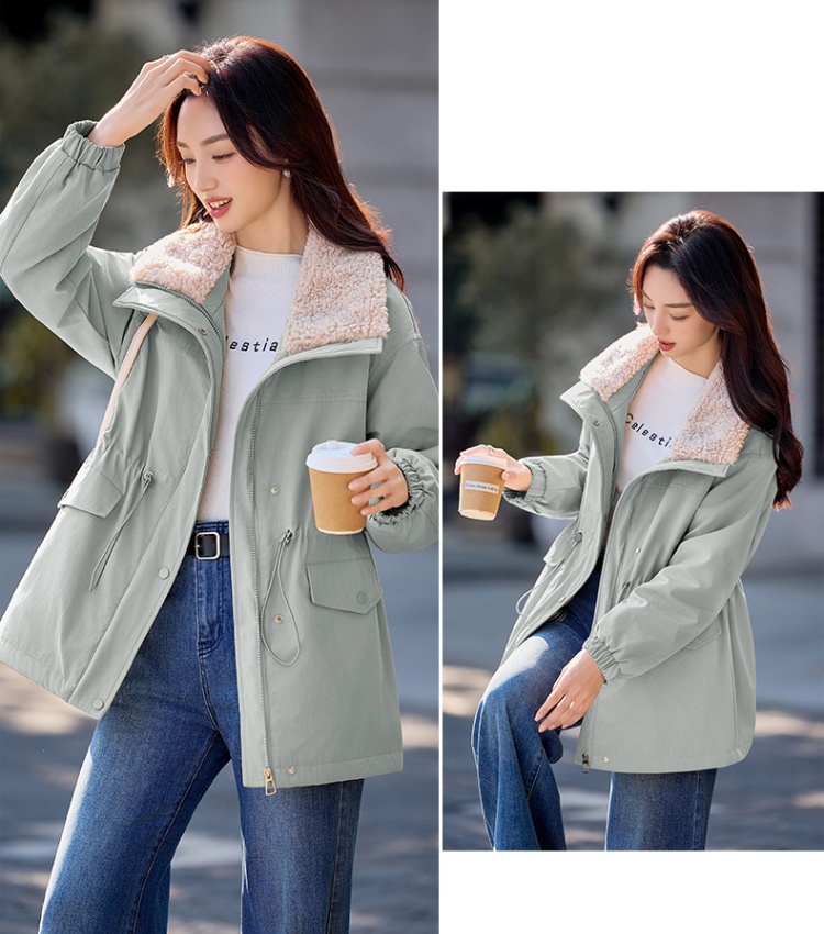 Korean style large lapel cotton coat thick coat