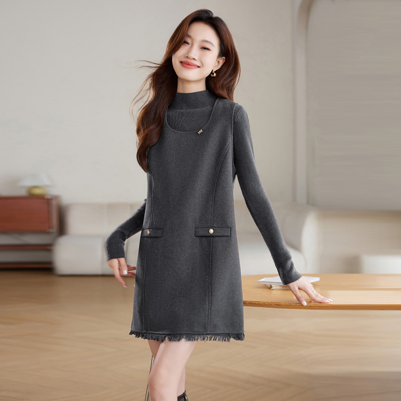 Fashion dress sleeveless vest 2pcs set for women