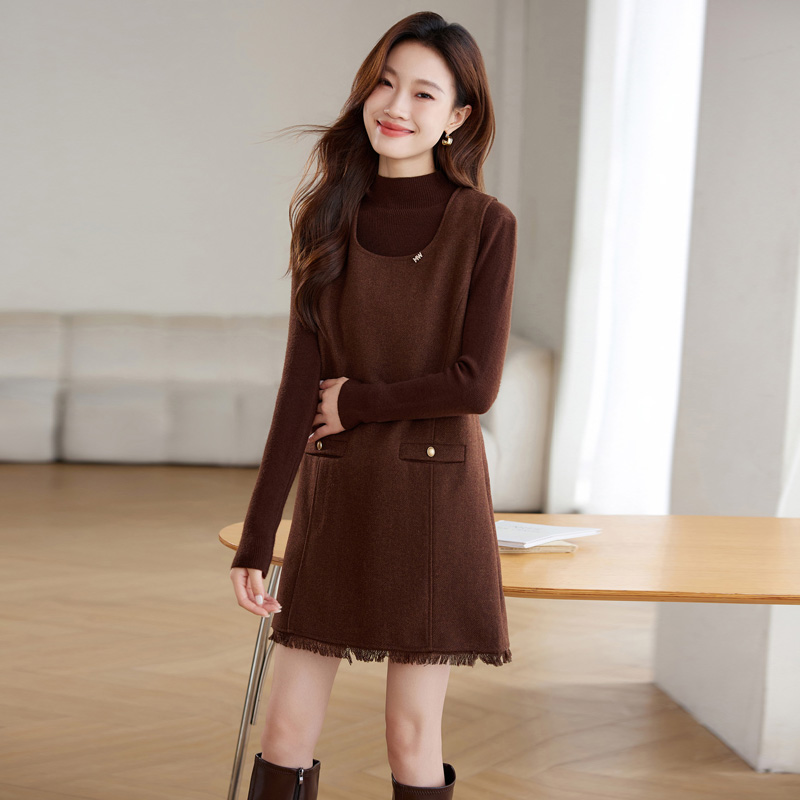 Fashion dress sleeveless vest 2pcs set for women