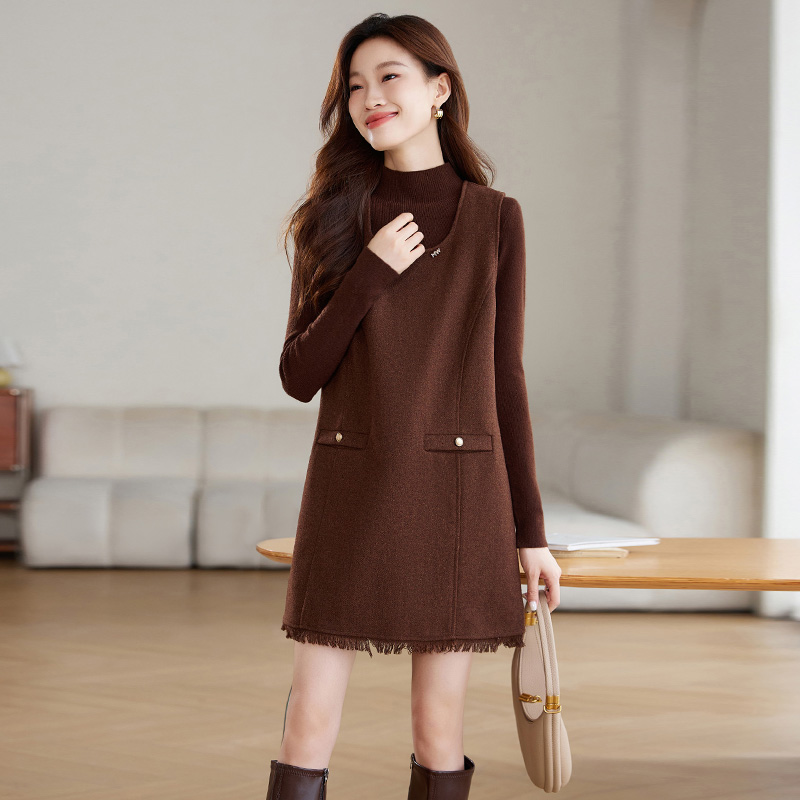 Fashion dress sleeveless vest 2pcs set for women