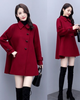 Double-breasted woolen coat winter coat for women