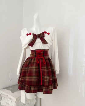 Sweet christmas lovely flat shoulder dress