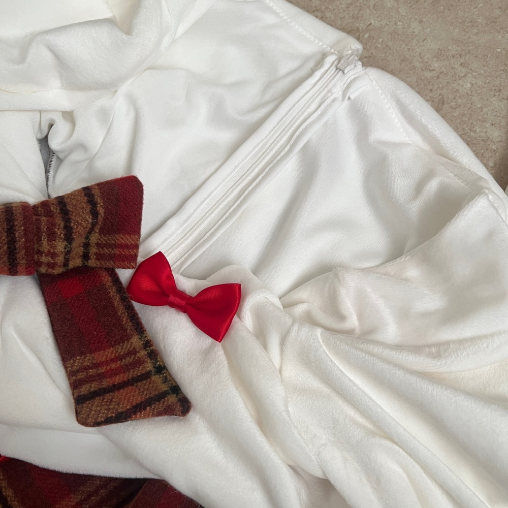 Sweet christmas lovely flat shoulder dress