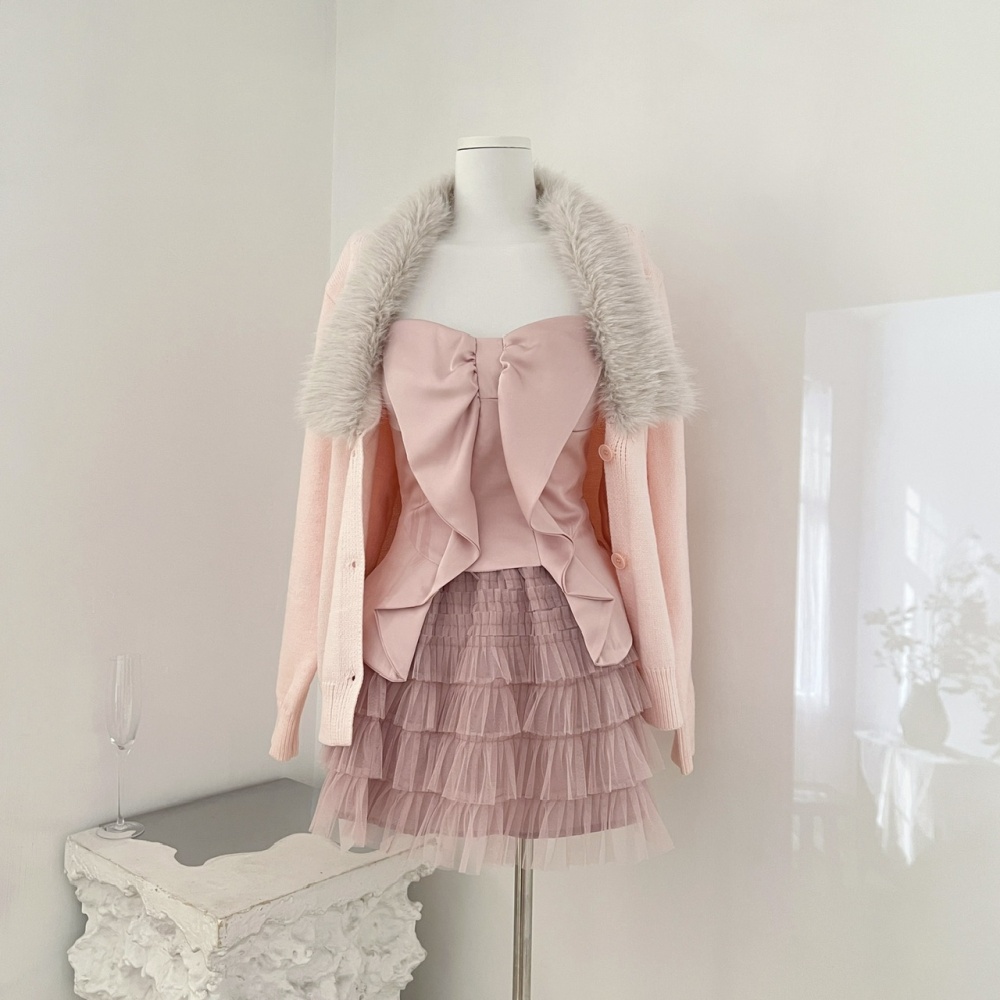 Show young skirt multilayer short skirt 3pcs set