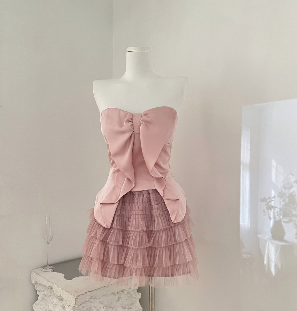 Show young skirt multilayer short skirt 3pcs set