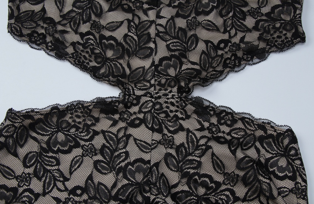 European style fashion sling sexy autumn hollow dress