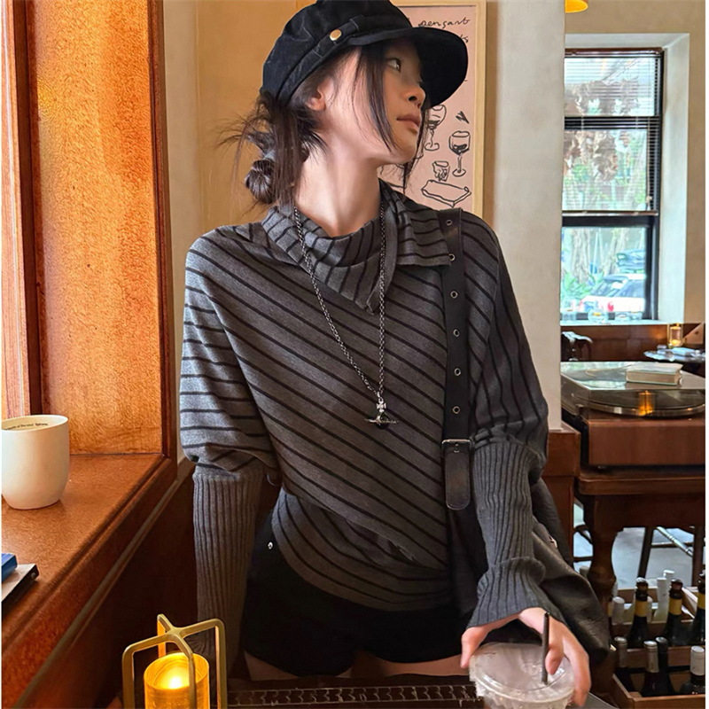 Bat sleeve loose tops long sleeve sweater for women