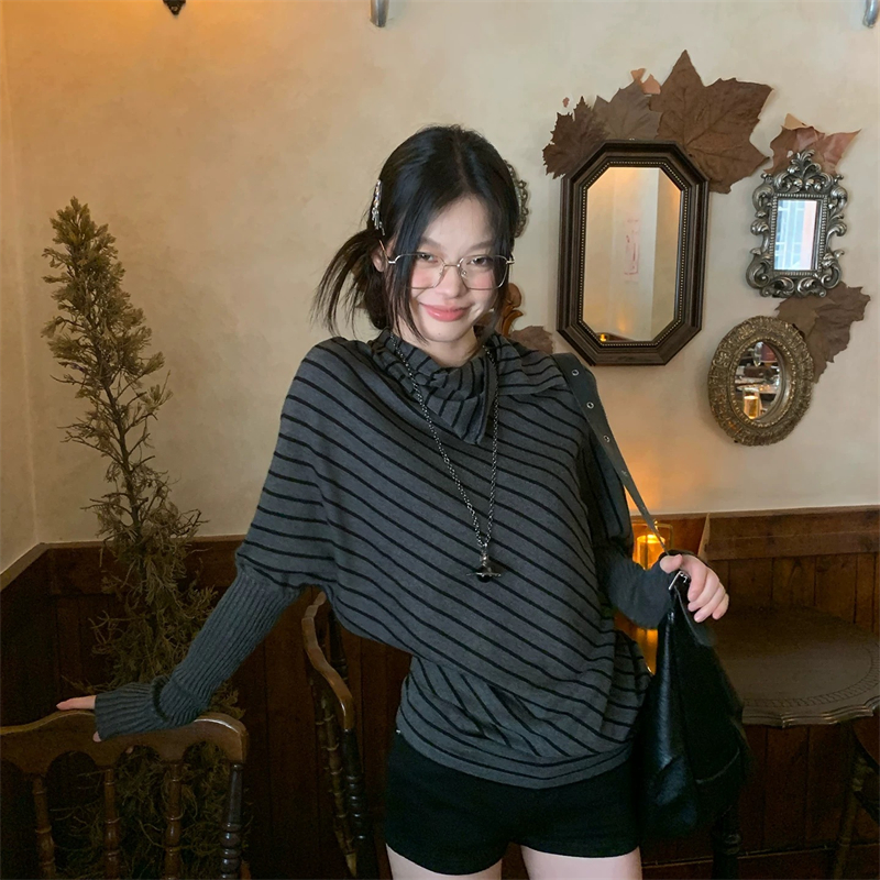 Bat sleeve loose tops long sleeve sweater for women