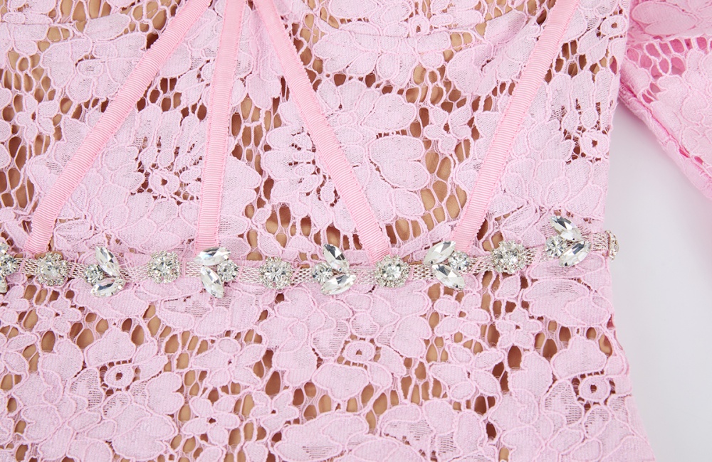 Package hip stereoscopic chest pad diamond dress