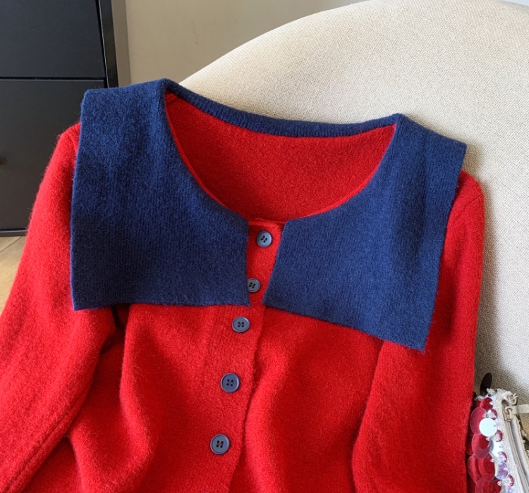 Niche France style sweater tender lazy tops