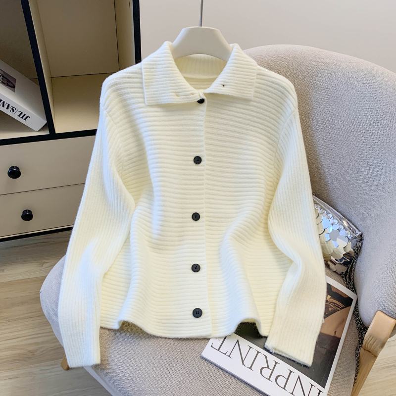 Pure knitted niche tops Western style high collar sweater